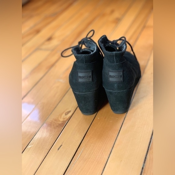 Toms Kala Wedge Bootie Black - Picture 2 of 5